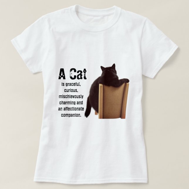 Camiseta Descripción del gato (Diseño del anverso)
