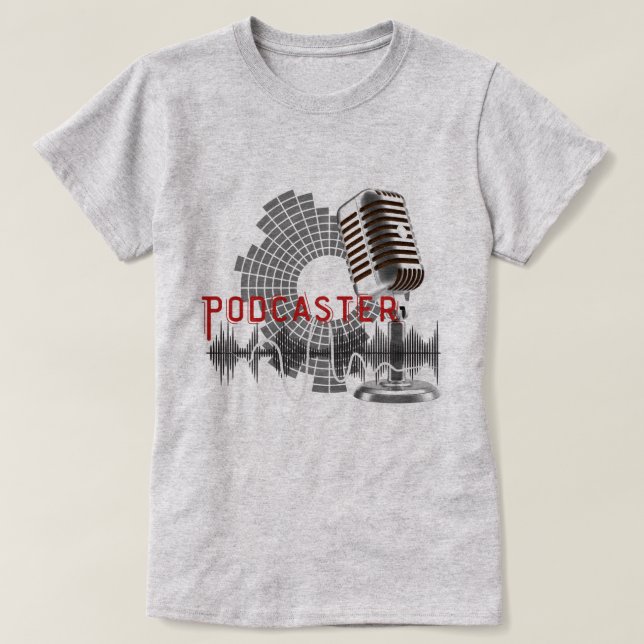 Camiseta Descripción del trabajo de Podcaster (Diseño del anverso)
