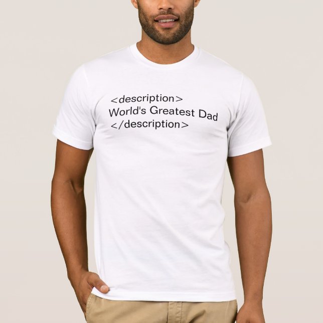 Camiseta Descripción: El papá más grande del mundo (luz) (Anverso)