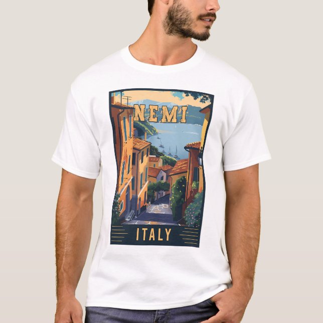 Camiseta Descubra El Encanto De Nemi En Italia - Viajes De  (Anverso)