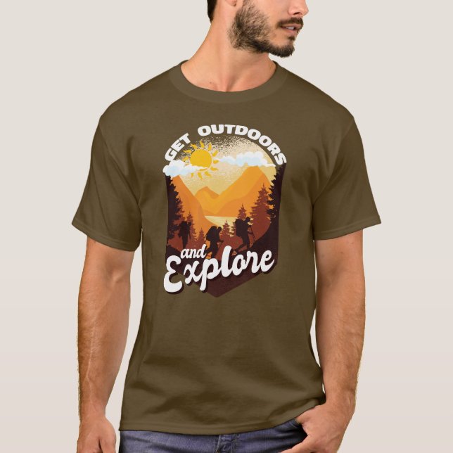 Camiseta Descubra el senderismo por la naturaleza (Anverso)
