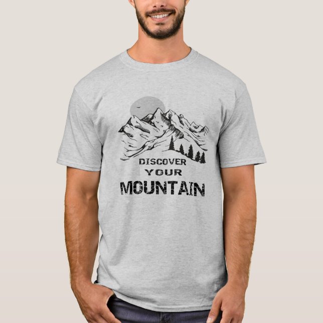 Camiseta Descubra su excursión en bicicleta y esquí de mont (Anverso)