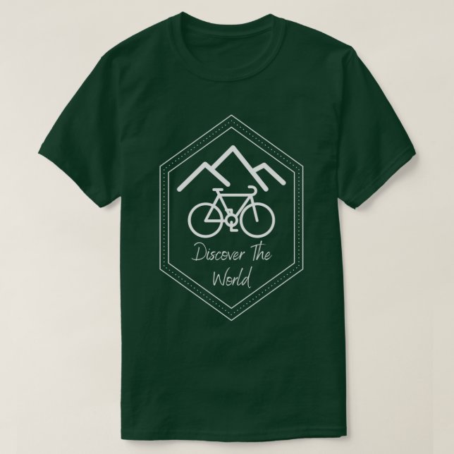 Camiseta Descubre el camino mundial de la grava en biciclet (Diseño del anverso)