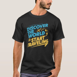 Camiseta Descubre el mundo empieza a viajar