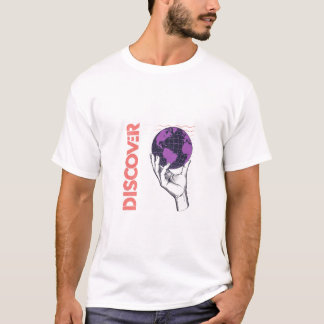 Camiseta Descubre Globo - Camiseta de Viaje Minima