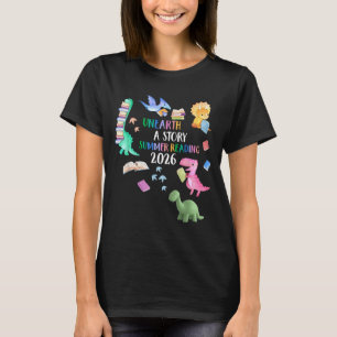 Camiseta Descubre un libro de dinosaurios de la historia de