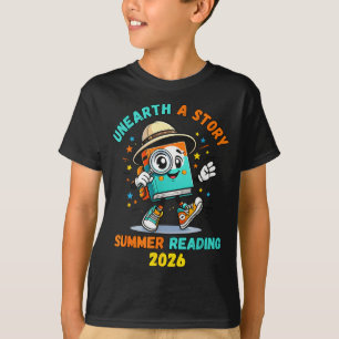 Camiseta Descubre una historia divertida biblioteca lectura