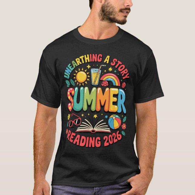 Camiseta Descubre una historia programa de lectura de veran (Anverso)