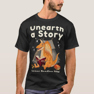 Camiseta Descubre una historia verano lectura 2026 spinosau