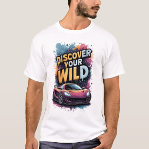 Camiseta Descubre Wild Side Bright Sports Car Street