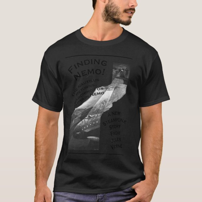 Camiseta Descubriendo el nuevo libro Steampunk de Nemo Jule (Anverso)
