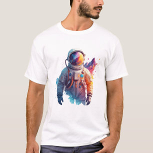 Camiseta Descubrimiento del espacio artístico del vector de