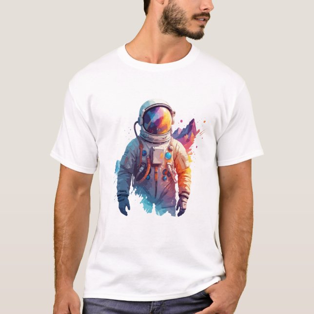 Camiseta Descubrimiento del espacio artístico del vector de (Anverso)