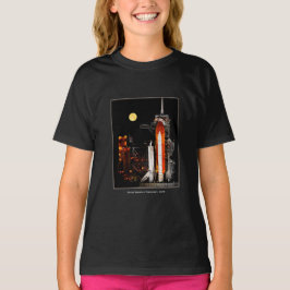 Camiseta Descubrimiento del transbordador espacial y Luna c
