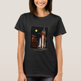 Camiseta Descubrimiento del transbordador espacial y Luna c