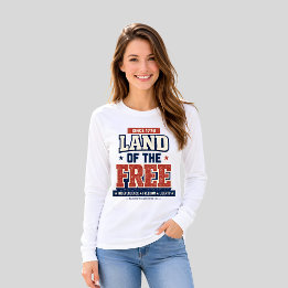 Camiseta Desde 1776 Tierra de los Libres Patriótica Mujer U