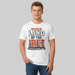 Camiseta Desde 1776 Tierra de los Libres Patriótico Hombres