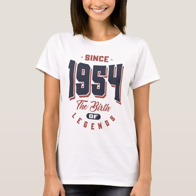 Camiseta Desde 1954, el regalo de cumpleaños de las leyenda (Anverso)