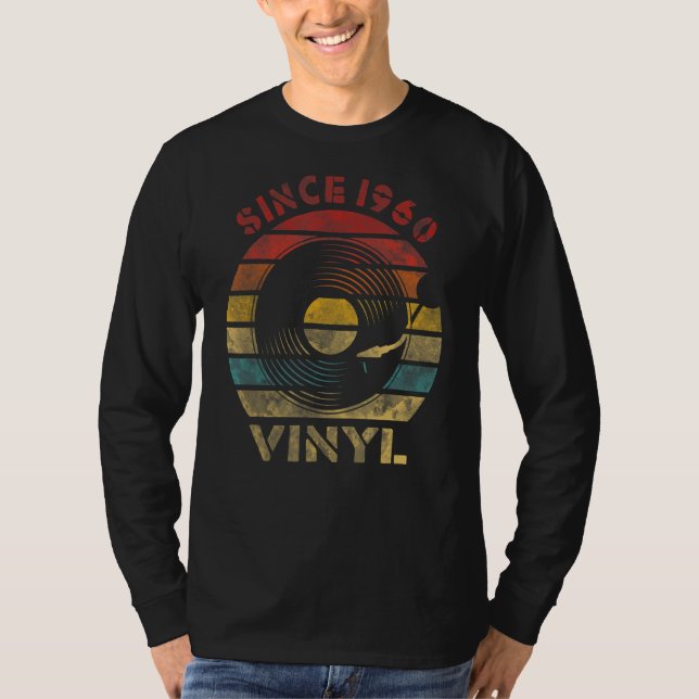 Camiseta Desde 1960 Vinyl Retro Grabar música vintage (Anverso)