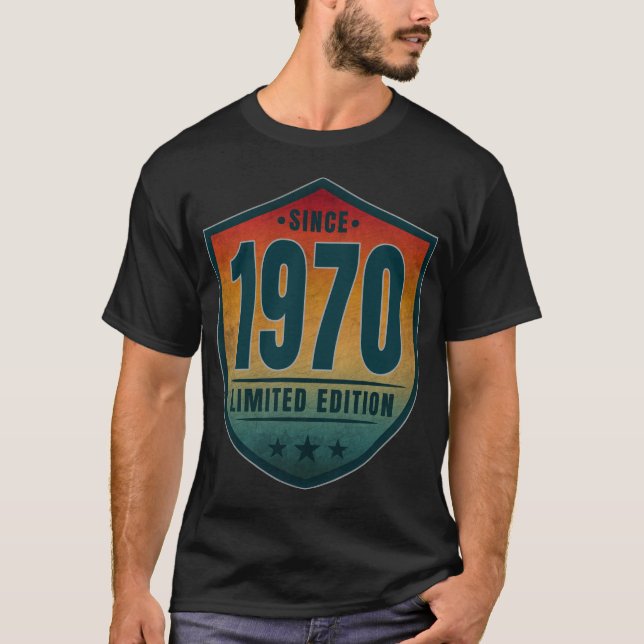 Camiseta Desde 1970 Edición Limitada Vintage Retro Sunset (Anverso)