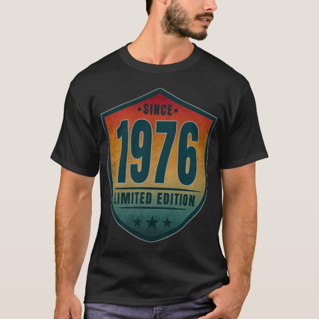 Camiseta Desde 1976 Edición Limitada Vintage Retro Sunset (Anverso)