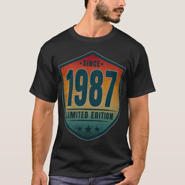 Camiseta Desde 1987 Edición Limitada Vintage Retro Sunset (Anverso)