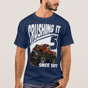 Camiseta Desde 2017 Monster Truck 5 cumpleaños