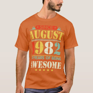Camiseta Desde Agosto De 1982 Feliz Cumpleaños 38 Años De S