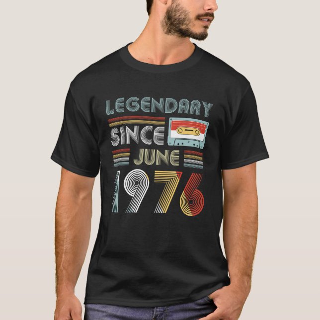 Camiseta Desde junio de 1977 vintage legendario del (Anverso)
