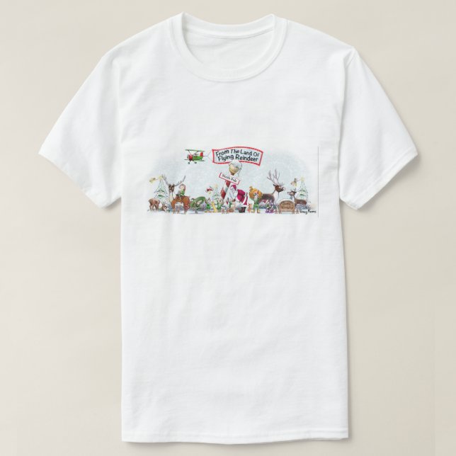 Camiseta Desde La Tierra De Los Renos Voladores (Diseño del anverso)