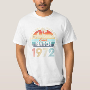 Camiseta Desde marzo de 1972 Vintage