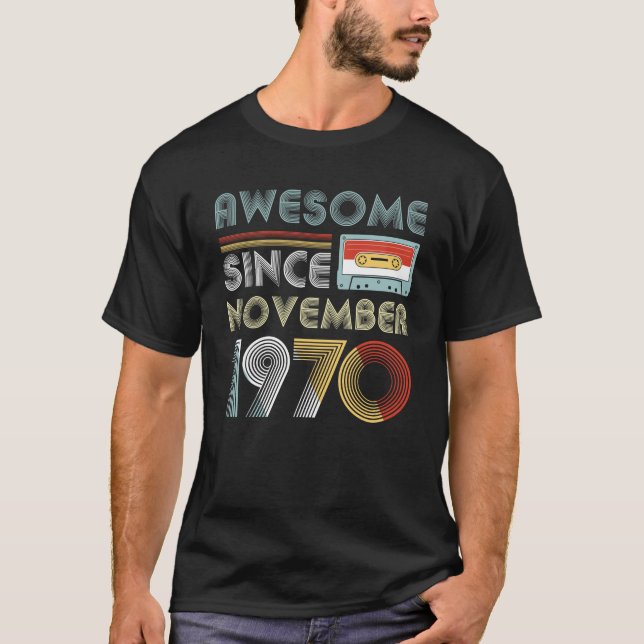 Camiseta Desde noviembre de 1970 vintage impresionante del (Anverso)