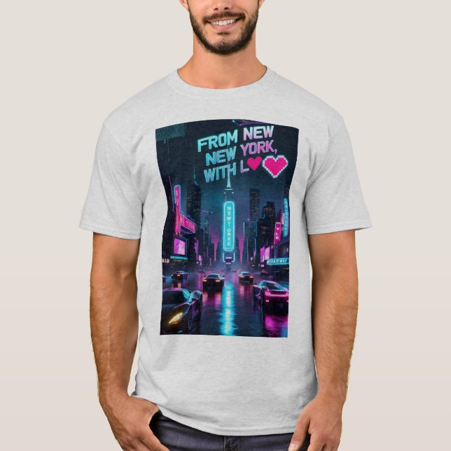 Camiseta Desde Nueva York, con amor - Flujo del Río Este (Anverso)