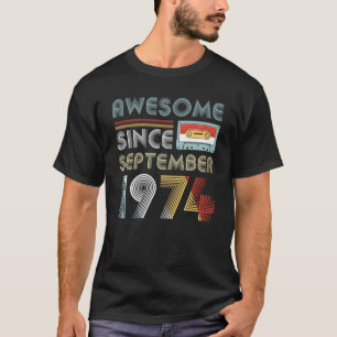 Camiseta Desde septiembre de 1974 vintage impresionante del