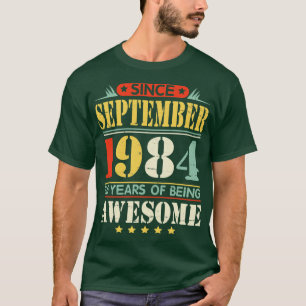 Camiseta Desde Septiembre De 1984 Feliz Cumpleaños A Papá