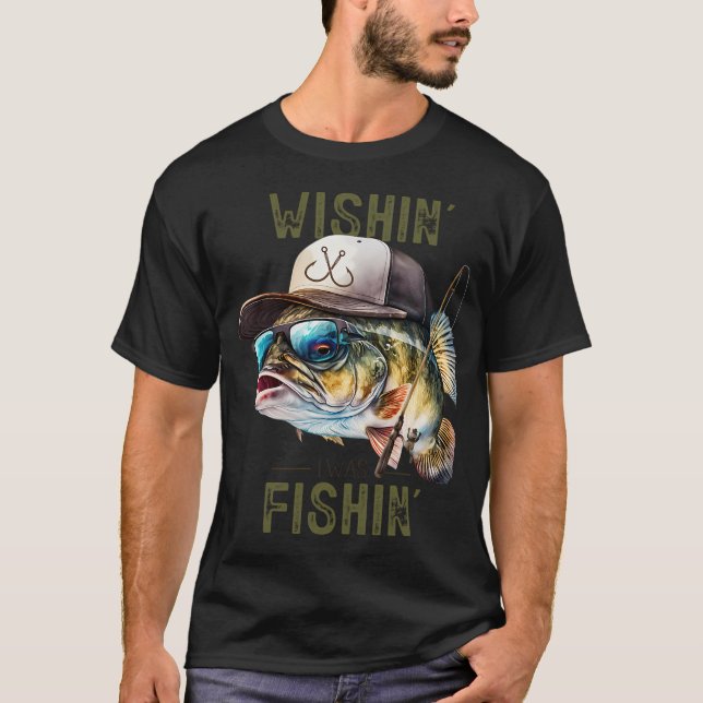 CAMISETA DESEANDO ESTAR PESCANDO (Anverso)