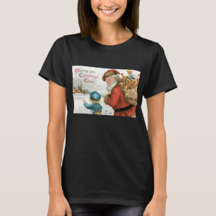Camiseta Deseándole Alegría Navideña por Ellen Clapsaddle