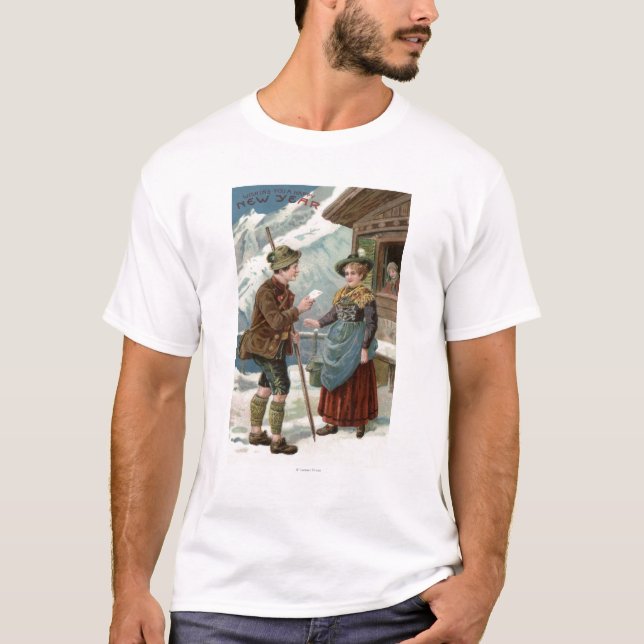 Camiseta Deseándole una nueva escena feliz de YearMountain (Anverso)
