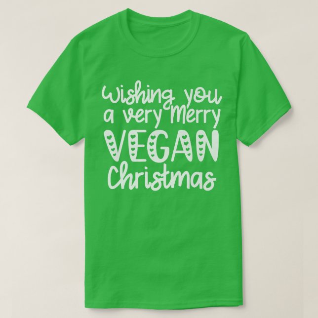 Camiseta Deseándote Un Feliz Navidad Vegan Feo Vege De Navi (Diseño del anverso)