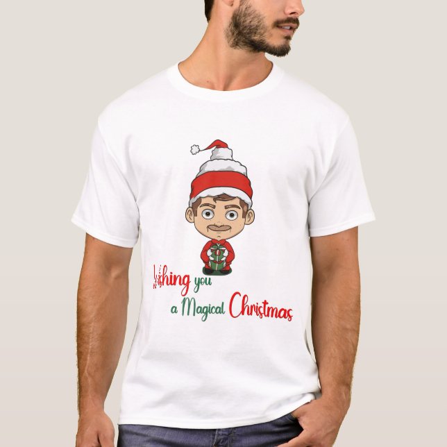 Camiseta Deseándote un hombre mágico Navidad (Anverso)