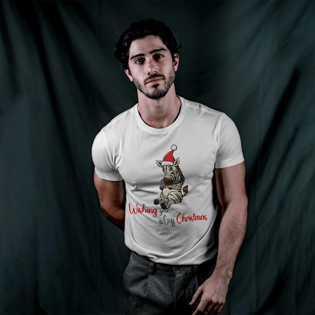 Camiseta Deseándote un Navidad acogedor Animal (Subido por el creador)