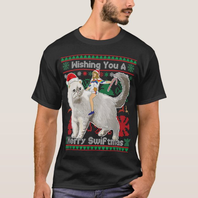 Camiseta Deseándote Un Sudor De Navidades Feo De Swiftmas (Anverso)
