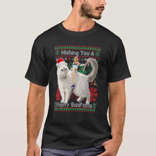 Camiseta Deseándote Un Sudor De Navidades Feo De Swiftmas (Anverso)