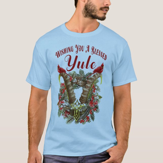 Camiseta Deseándote Un Yule Bendito (Anverso)