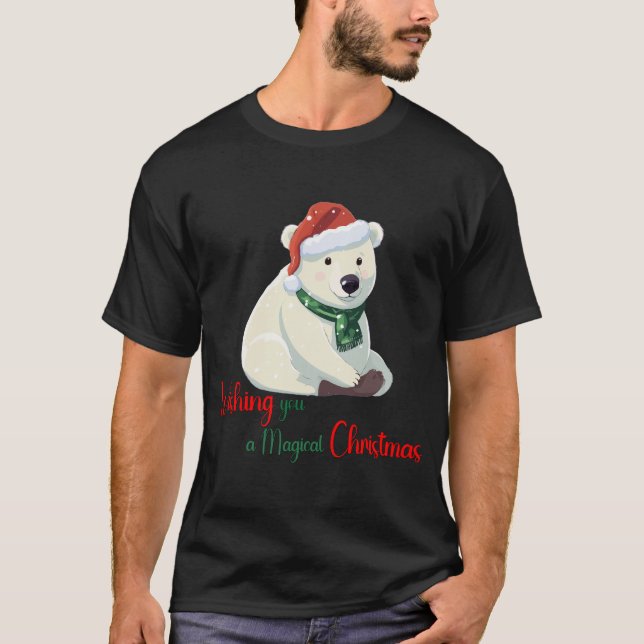 Camiseta Deseándote una cerveza mágica Navidad (Anverso)
