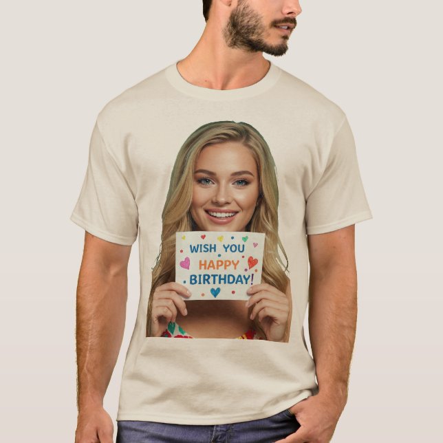 Camiseta desear feliz cumpleaños (Anverso)