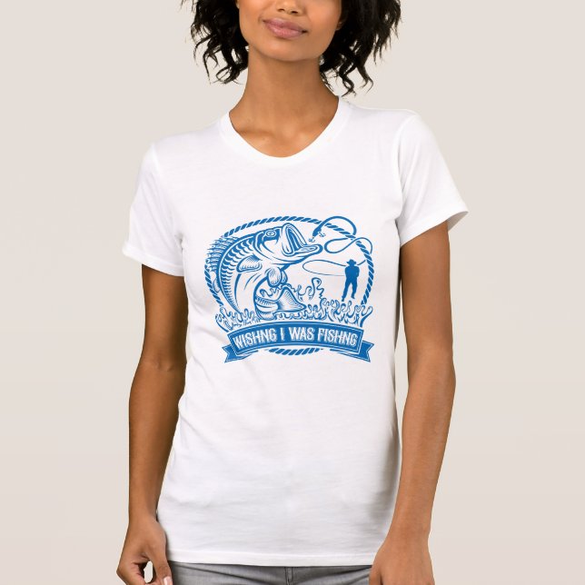 Camiseta Desearía Estar Pescando (Anverso)