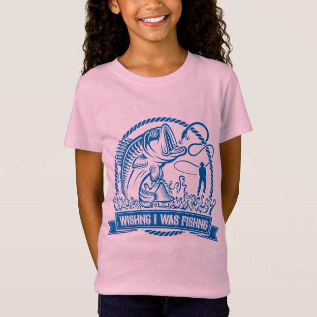 Camiseta Desearía Estar Pescando (Anverso)