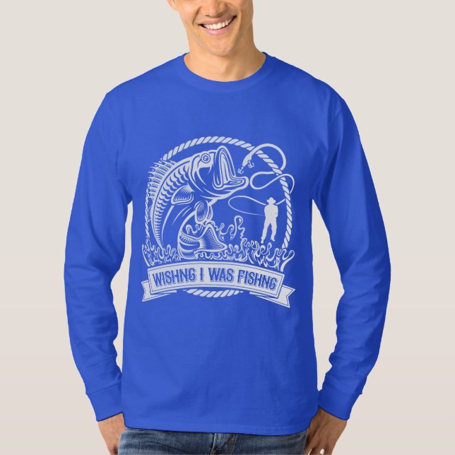 Camiseta Desearía Estar Pescando (Anverso)
