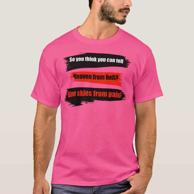 Camiseta Desearía Que Estuvieras Aquí Letras De Floyd Rosa (Anverso)
